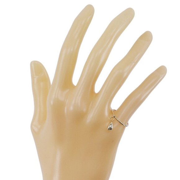 TIFFANY&Co. teardrop Ring Elsa Peretti K18 yellow gold #6.0(US Size) 2.4g ... - Picture 2 of 5